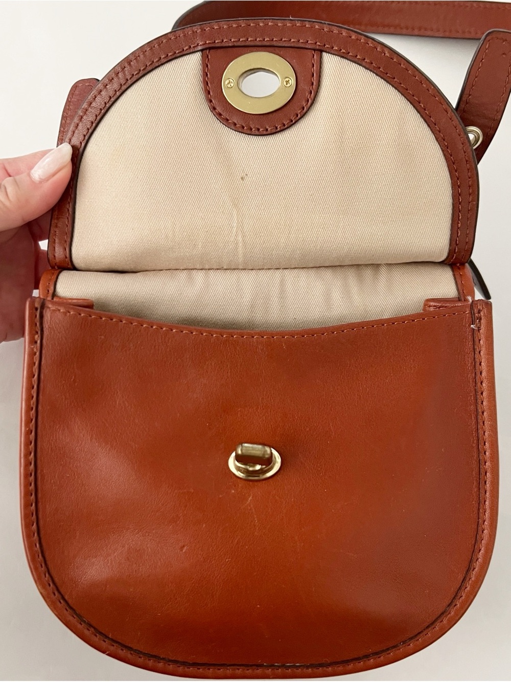 Coach Legacy Mini Saddle Bag in Vintage Brown - Picture 2 of 11